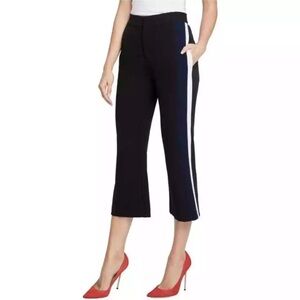 Rachel Roy Gwen Dress Pants Navy Blue White Side Stripe Cropped‎ High Rise 6